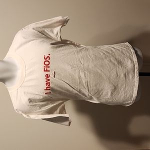 Fios Verizon cable internet phone service white xl tshirt